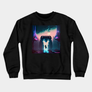 I walked surreptitiously past the social watchers into the fresh air of a life of anonymity Crewneck Sweatshirt